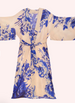 Powder Kimono Gown - China Blue Blooms