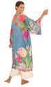 Powder Kimono Gown - Floral Study - Denim