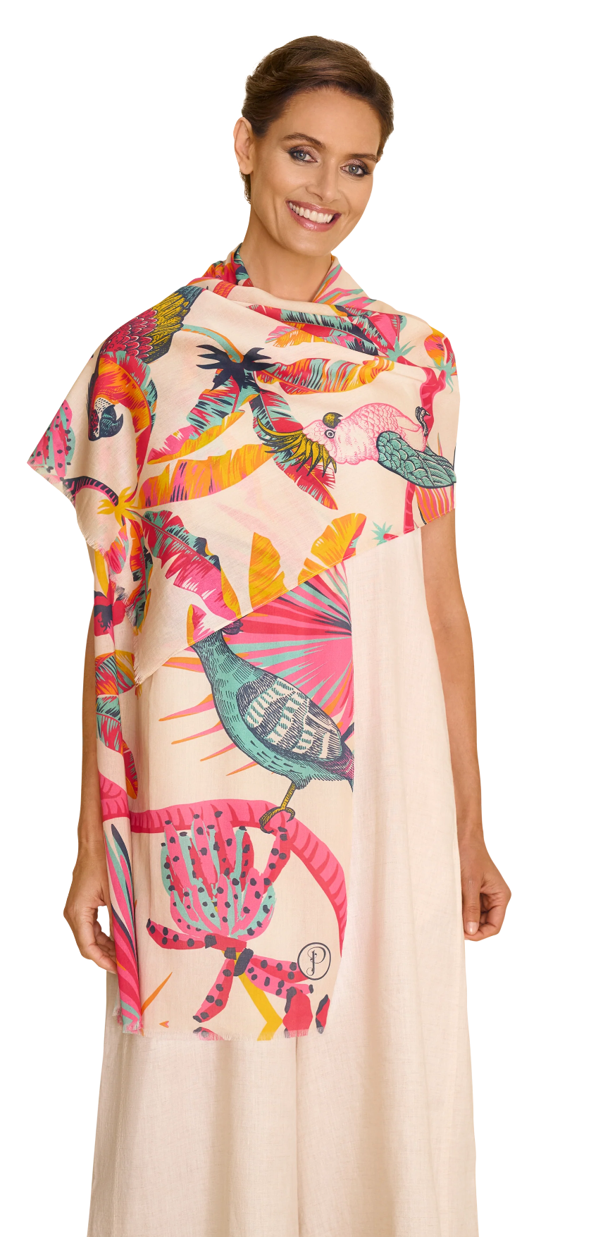 Powder Cotton Scarf - Tropical Paradise