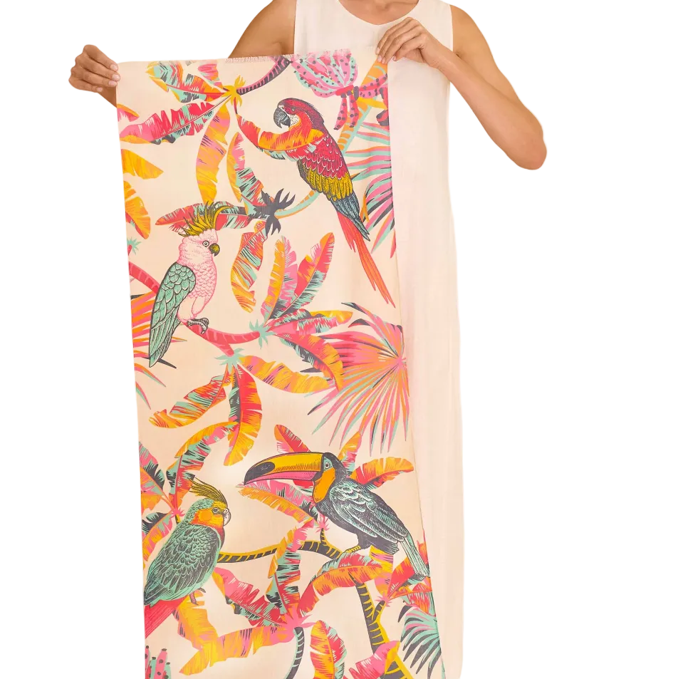 Powder Cotton Scarf - Tropical Paradise