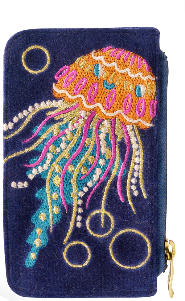 Powder Velvet Card Holder - Jolly Jelly - Navy