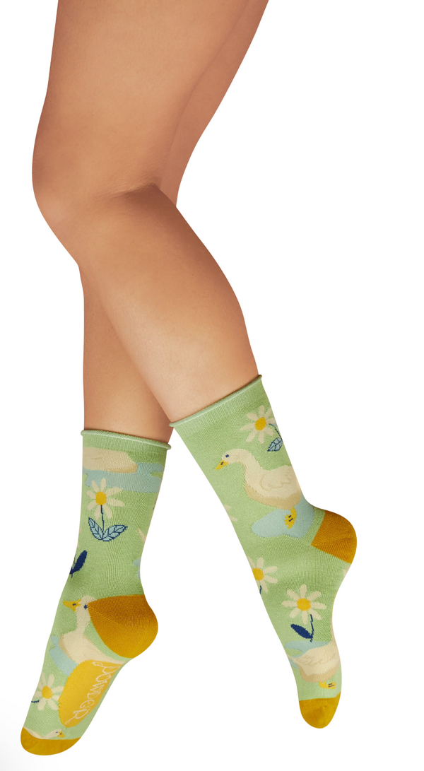 Powder Ladies' Ankle Socks - Happy Geese - Mint