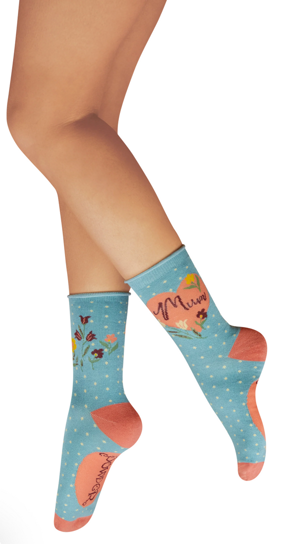 Powder Ladies' Ankle Socks - Special Mum - Denim