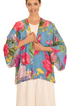 Powder Kimono Jacket - Floral Study - Denim