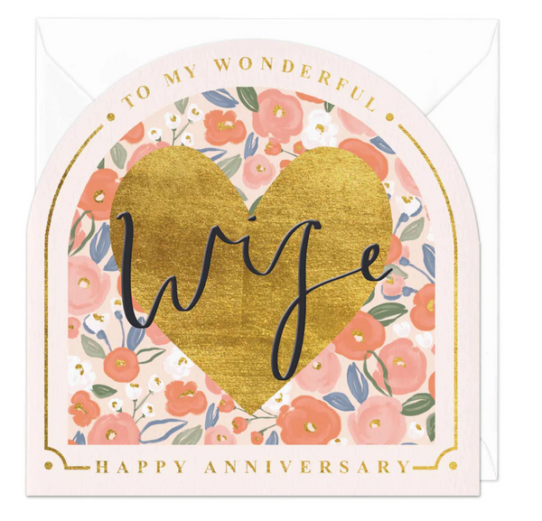 Whistlefish Wonderful Wife Anniversary Arch Card