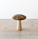 Wooden Mushroom with Gold Spots
