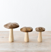 Wooden Mushroom with Gold Spots