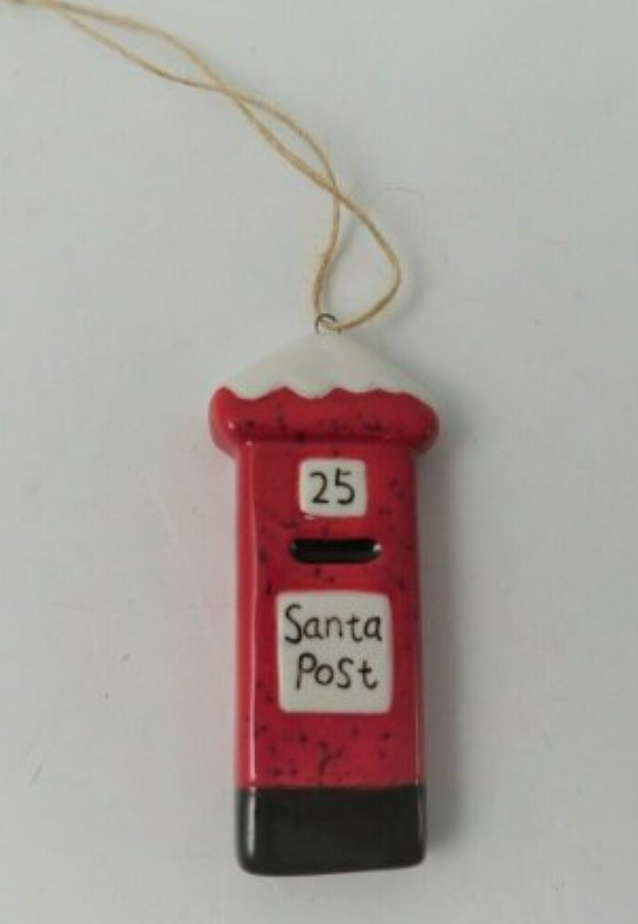 Red Post Box Ornament