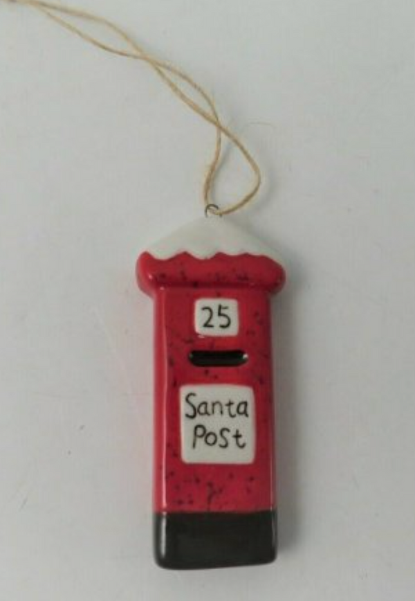 Red Post Box Ornament