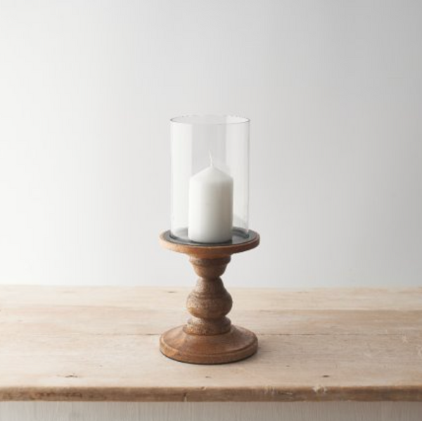 Glass Pillar Candle Holder