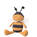 Plush toy bee with a striped body on a white background