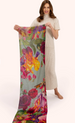 Powder Wool Wrap Scarf - Winter Iris, Ice