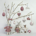 East of India Felted Daisy Egg - Pink