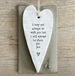 East of India Porcelain Long Heart - May Not Always Be With You