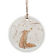 East of India Round Woodland Tag - Fox