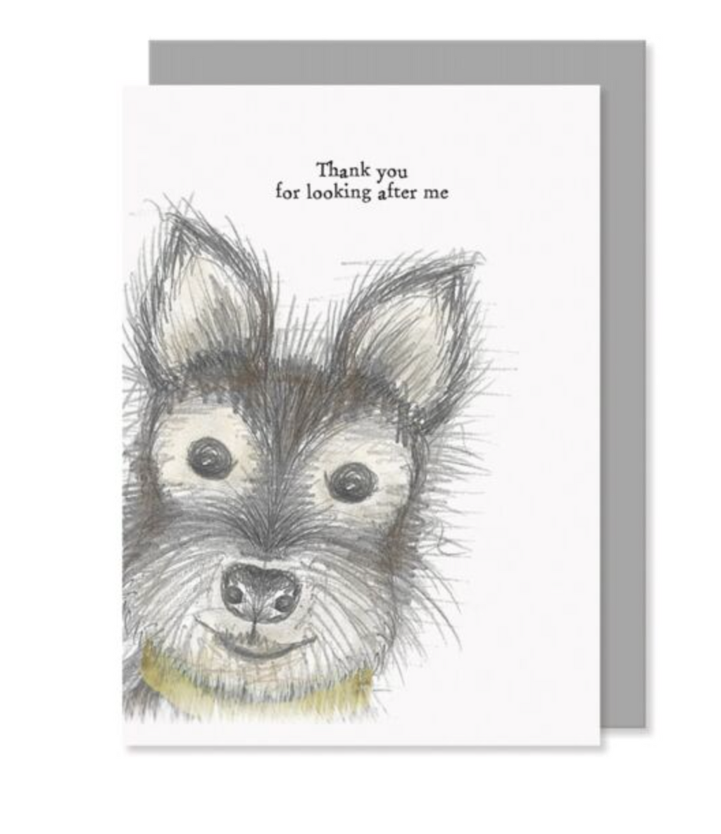 East of India Dog Card - Thank You For Looking After Me