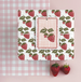 East of India Small Wrap Sheet - Strawberries