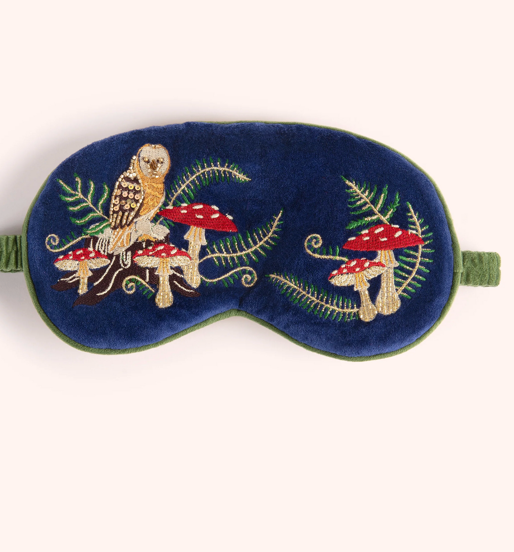 Powder Lavender Eye Masks - Woodland Owl