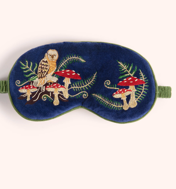 Powder Lavender Eye Masks - Woodland Owl