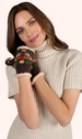 Powder Winter Moth Wrist Warmers - Chocolate