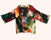 Powder Mid-Length Kimono - Opulant florals, Chocolate