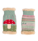 Powder Ladies Toadstool Wrist Warmers - Ice