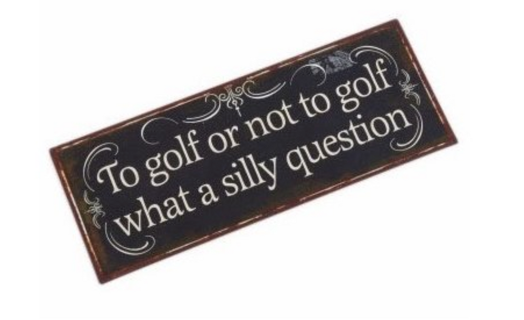 Metal Sign - Golf Silly Question Sign