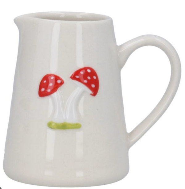 Gisela Graham Stoneware Mini Jug - Toadstools