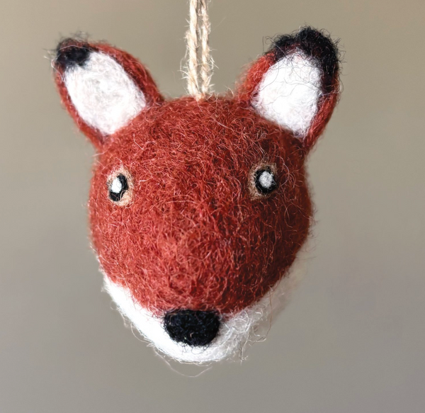East of India Needle Felted Head - Fox