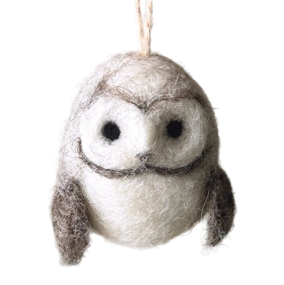 East of India Needle Felted Animal - Owl