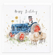Whistlefish Sheepdog Tractor Birthday Card