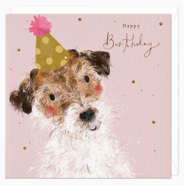 Whistlefish Bashful Jack Russell Birthday Card
