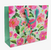Whistlefish Aqua Camellia Medium Gift Bag