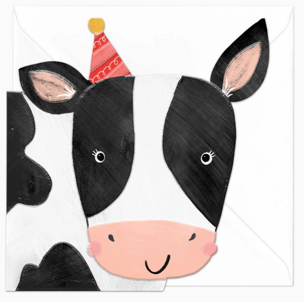Whistlefish Connie The Cow Birthday Cut-Out Card