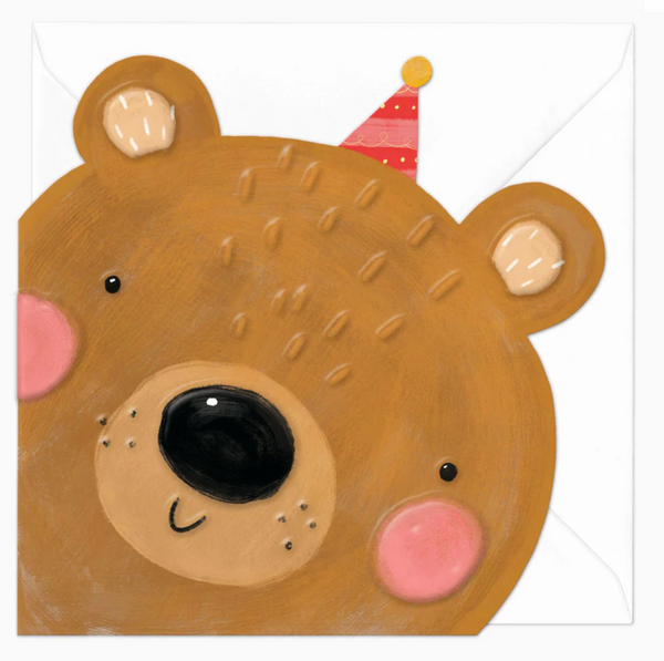 Whistlefish Benji The Bear Birthday Cut-Out Card