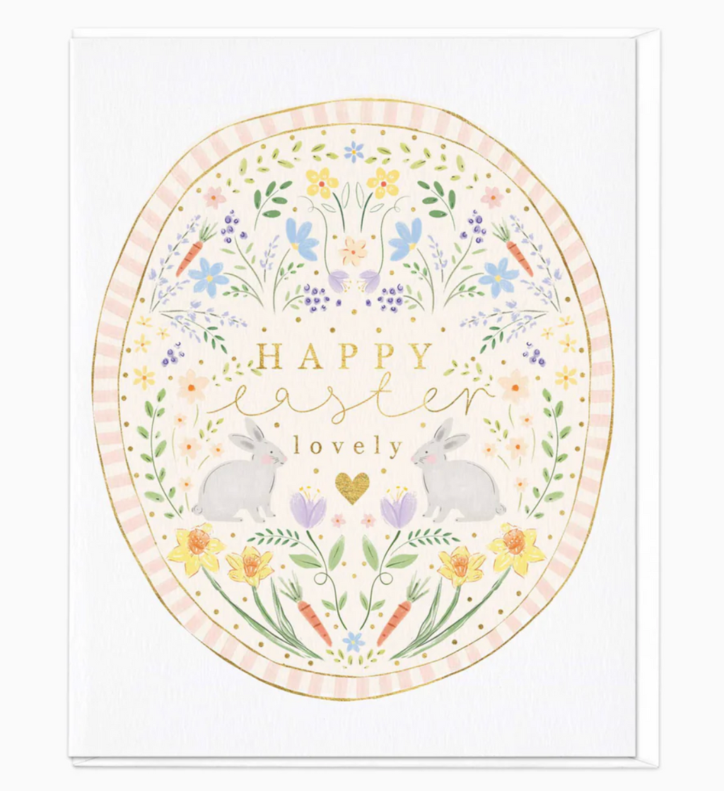 Whistlefish Happy Easter Floral Card