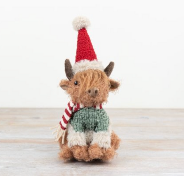 Portland Christmas Fabric Highland Cow