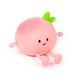 Night Light Toy resembling an peach with a smiling face on a white background.