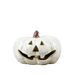white ceramic pumpkin tea light holder on a white background