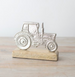 Portland Living Tractor on Wood Base Deco