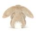 Plush toy rabbit with long ears on a white background