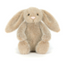 Plush bunny toy on a white background