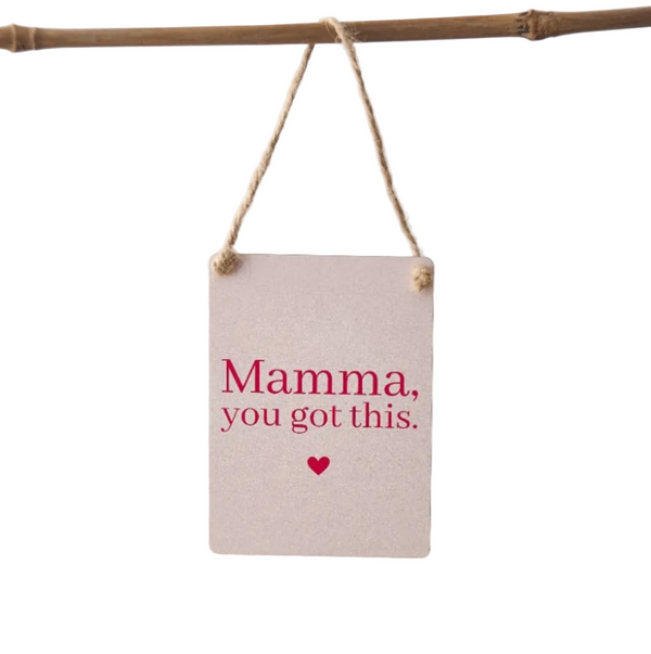Mini Metal Hanging Sign - 'Mamma'