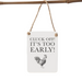 Mini Metal Hanging Sign - 'Cluck Off'