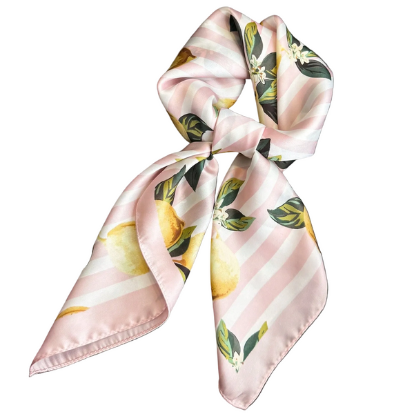 Lemon Print Square Scarf