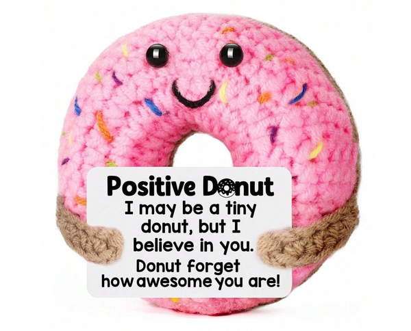 Crochet Positive Pink Donut Gift