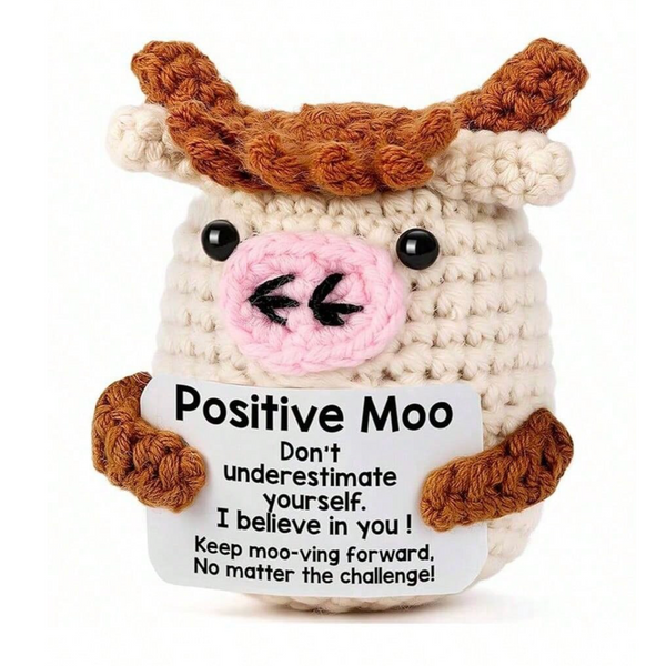 Crochet Positive Cow Gift