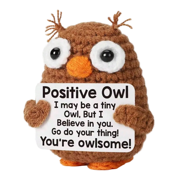 Crochet Positive Owl Gift