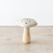 Portland Living Whitewash Wooden Mushroom With Gold Spots, 12cm