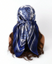 Sicilian Blue Print Square Scarf
